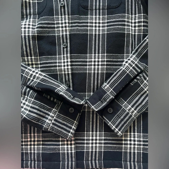 ALL SAINTS Fayette Plaid Slim Fit Puffer Shirt Jacket 100% Cotton shacket S - Picture 10 of 11